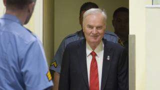 Former Bosnian military chief Ratko Mladic in court