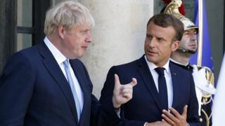 Boris Johnson and Emmanuel Macron