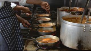 Indian restaurant kitchen