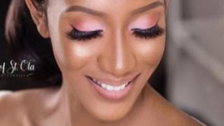 Model wey Jide St.Ola do makeup for.