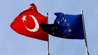 Türkiye ve AB bayrakları