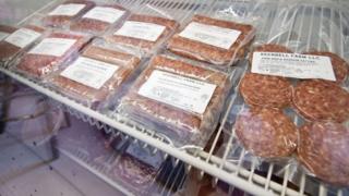 Paquetes de carne de cerdo