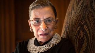 Supreme Court Justice Ruth Bader Ginsburg, celebrating her 20th anniversary on the bench, is photographed in the West conference room at the U.S. Supreme Court in Washington, DC, on 30 August 2013