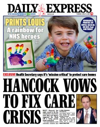 Daily Express front page