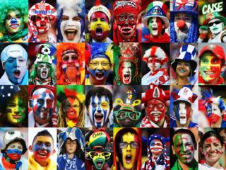 Mosaico de los participantes en Brasil 2014