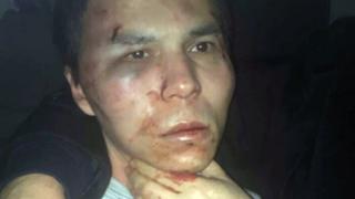 The alleged attacker of the Reina nightclub, Abdulgadir Masharipov, is seen after he was caught by Turkish police in Istanbul, 16 January 2017