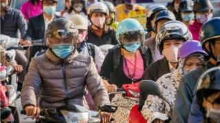 People wearing masks