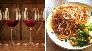 Wine and pasta