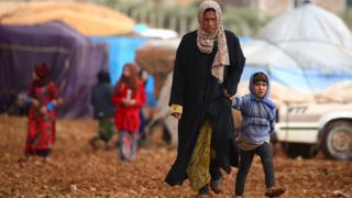 نازحون من مناطق القتال في محافظة حلب