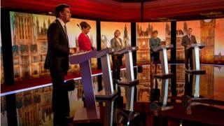 five-political-leaders-at-TV-debate.
