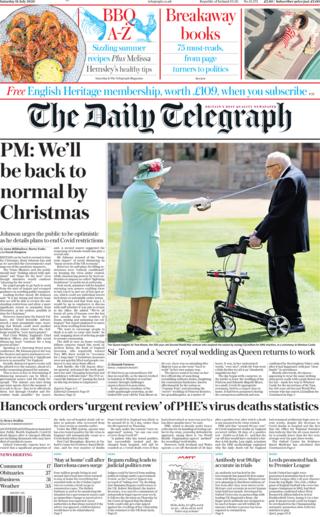 The Telegraph front page 18 July