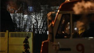 Тушение пожара в Москве