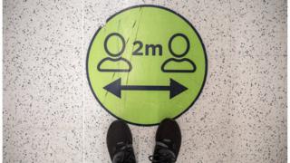 Two metres sign