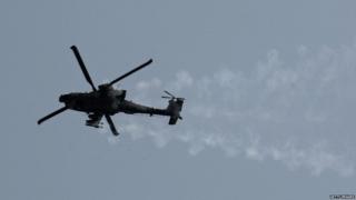 A US Army AH-64 Apache attack helicopter in Afghanistan (July 2011)