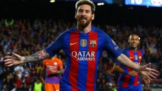 Messi amefunga magoli 10 katika michezo nane ya mwisho ya ligi ya mabingwa Ulaya