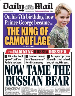 Daily Mail 22 July 2020