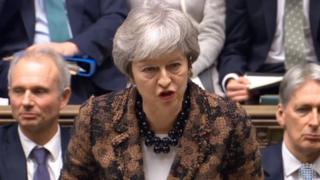Theresa May en la Cámara de los Comunes