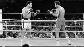 Muhammad Ali, an American professional boxer and activist