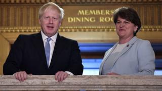 Prime Minister Boris Johnson and DUP leader Arlene Foster
