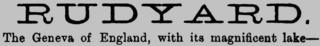 Detail from a hotel menu - Rudyard Lake, Staffs