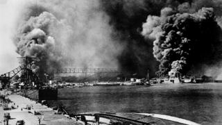 Attack on Pearl Habour in December 1941.