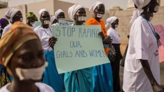 South Sudan women protest