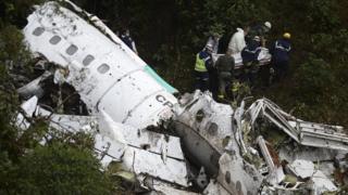 Destroços da fuselagem