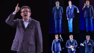 Holograma de Mélenchon