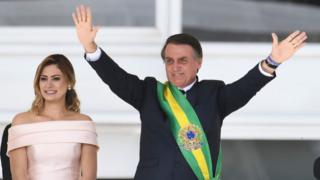 Michelle na Jair Bolsonaro