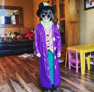 Jessica Jayne from Coventry in England is dressed as a very cool Willy Wonka. We're loving those glasses in the Newsround office!