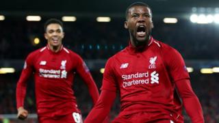 Divok Origi celebra un gol