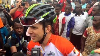 Boivin Guillome wo mu ikipe ya Cycling Academy yo muri Israel wegukanye agace ka Kigali-Ngoma