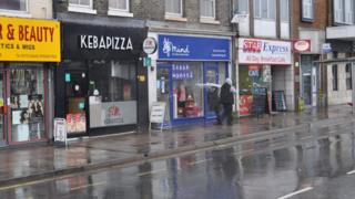 Shops on St Matthew's Street, Ipswich