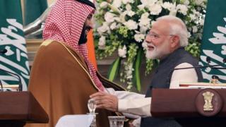 ولي العهد السعودي ورئيس الوزراء الهندي