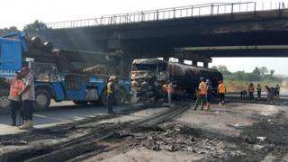 Ajoku ọkọ agbepo to jona ni Sagamu