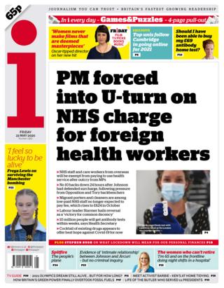 The i front page 22/05/20