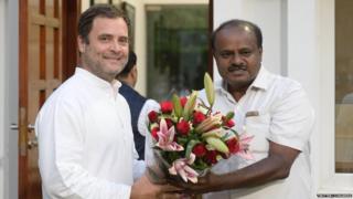 राहुल गांधी कुमारस्वामी