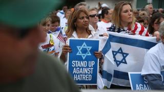 Manifestación contra el antisemitismo en 2015.