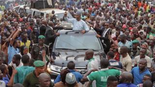 Dis na foto on July 17, 2018 wen Saraki e do rally for Ilorin, im home town.