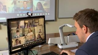 A video class at Epsom College