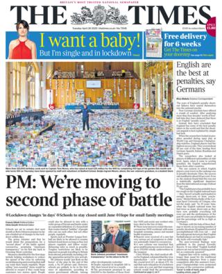 The Times front page