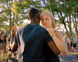 Portrait of a couple dancing
