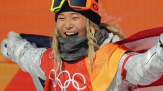 클로이 김이 2018 평창동계올림픽 여자 하프파이프에서 금메달을 차지했다