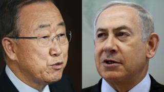 Ban Ki-Moon (izquierda) y Netanyahu (derecha)