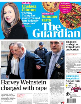 Guardian Saturday front page