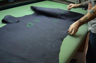 Leather on a table