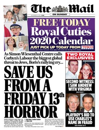 Mail on Sunday 8 December 2019