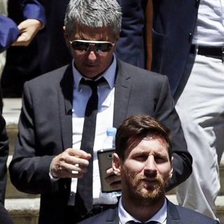 Messi y su padre