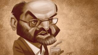 عبدالکریم سروش، نویسنده مجموعه مقالاتی که با نام قبض و بسط تئوریک شریعت منتشر شد. طرح از افشین سبوکی