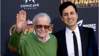 Stan Lee and Keya Morgan attend the 'Avengers: Infinity War' World Premiere on April 23, 2018 in Los Angeles, California.